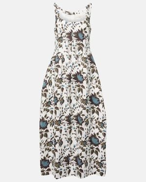 Faithfull the Brand Printed Linen Maxi Dress - White