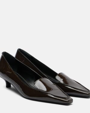 TOTEME Patent Leather Loafer Pumps - Black