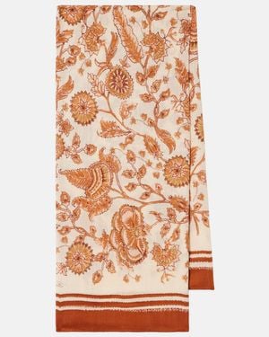 Loro Piana Foulard En Cachemire Et Soie A Fleurs - Multicolore