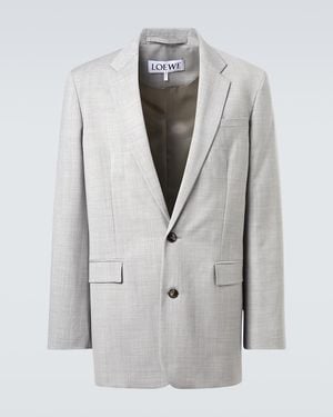 Loewe Blazer Aus Wolle - Grau