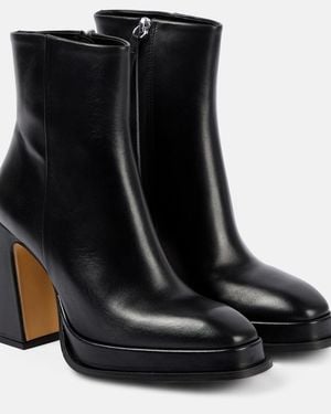 Souliers Martinez Nova Chueca Leather Ankle Boots - Black