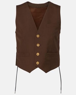 Sacai Paneled Vest - Brown