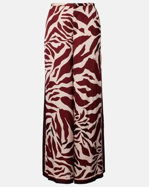 Poupette Pantalones Palazzo Clea Estampados - Rojo