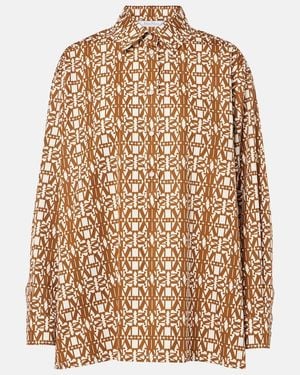 Max Mara Printed Oversized Shirt Shirts - Brown