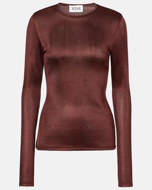 TOVE Mayra Knitted Top - Brown