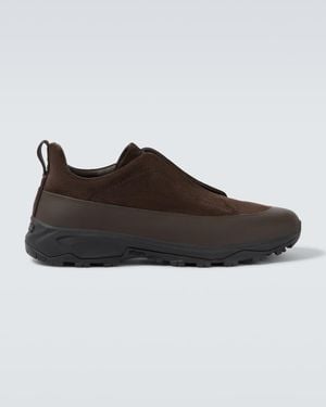 ZEGNA Triple Stitch Monte Suede Trainers - Brown