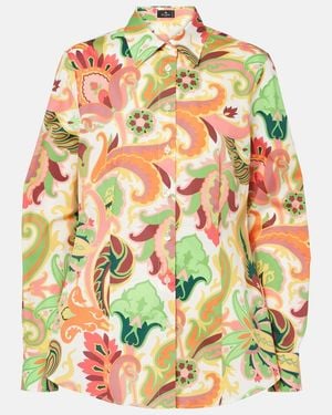 Etro Paisley Cotton-Blend Poplin Shirt - Multicolor