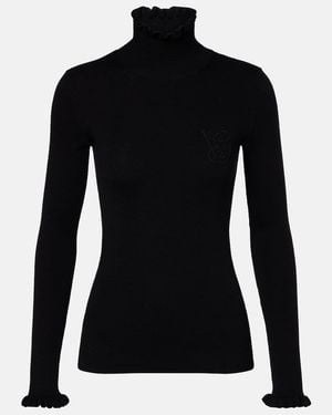 Valentino Pullover Aus Schurwolle - Schwarz