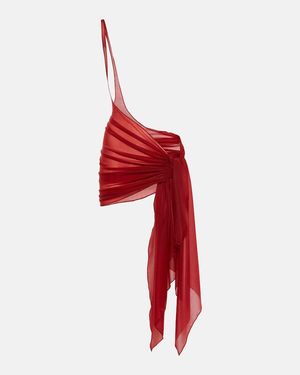 Mugler Sarong Aus Jersey - Rot