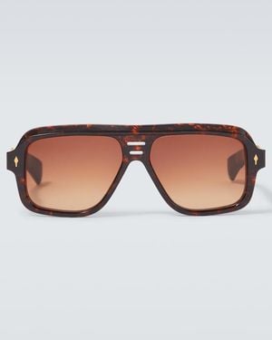 Jacques Marie Mage X Glenn Gould Fugue Aviator Sunglasses - Brown