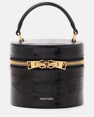 Tom Ford Bolso Neceser Audrey Mini De Piel Grabada - Negro