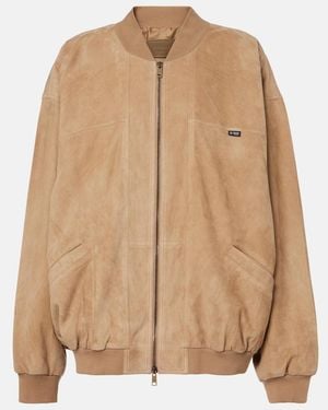 Prada Suede Bomber Jacket - Natural