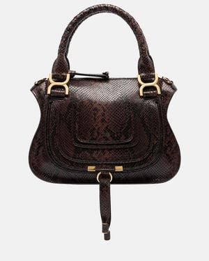 Chloé Marcie Small Leather Top-Handle Bag - Black