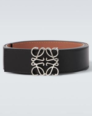 Loewe Wendbarer Guertel Anagram Aus Leder - Mettallic