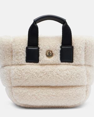 Moncler Caradoc Mini Teddy Tote Bag - White