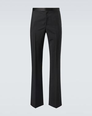 Givenchy Wool And Mohair Tuxedo Trousers - Black