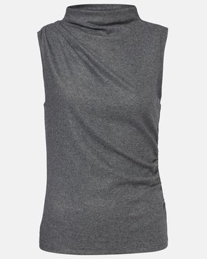 Veronica Beard Mylie Draped Top - Grey