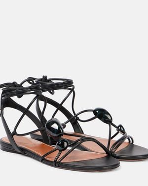 Zimmermann Gleam Leather Sandals - Black