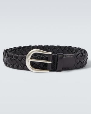 Studio Nicholson X Aaron Levine Braided Leather Belt - Black