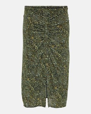 Isabel Marant Draped Jersey Midi Skirt - Green