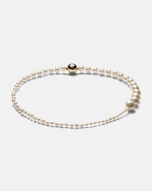 Sophie Bille Brahe Peggy A Pied 14Kt Anklet With Freshwater Pearls - White