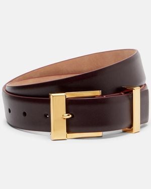 KHAITE Manhattan Leather Belt - Brown