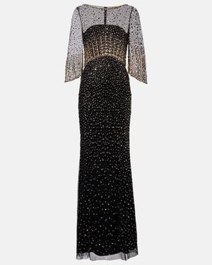 Jenny Packham Kiya Embellished Gown - Black