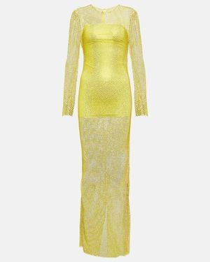 GIUSEPPE DI MORABITO Verziertes Maxikleid - Gelb