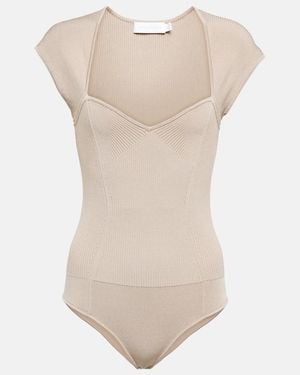 Jonathan Simkhai Barbara Ribbed-Knit Bodysuit - Natural
