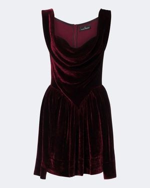 Vivienne Westwood Sunday Velvet Minidress - Red