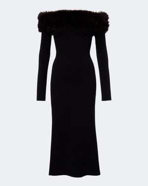 David Koma Off-Shoulder Midi Dress - Black