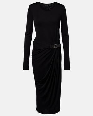 Tom Ford Midikleid Aus Jersey - Schwarz
