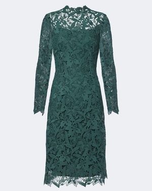 Monique Lhuillier Lace Minidress - Green
