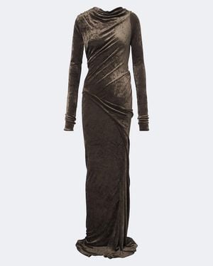 Rick Owens Lilies Robe Shailee Aus Samt - Braun