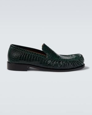 Dries Van Noten Leather Loafers - Black