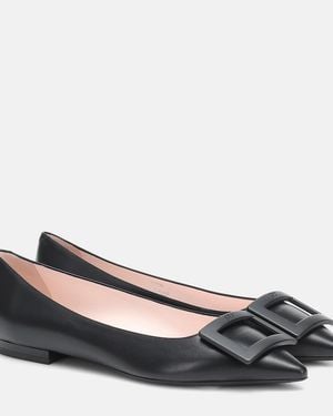 Roger Vivier Gommettine Ball Leather Ballet Flats - Blue