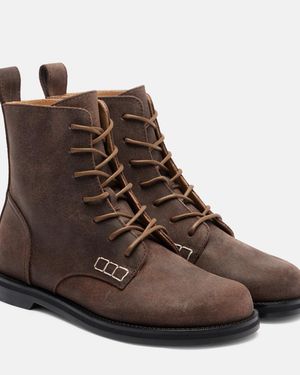 JW Anderson Suede Ankle Boots - Brown