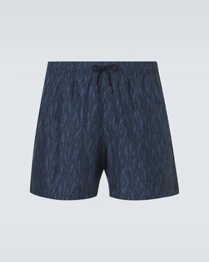 Canali Printed Swim Trunks - Blue