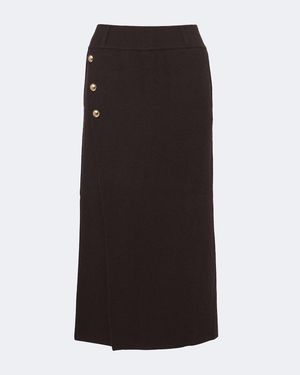 Jardin Des Orangers Wool And Cashmere Midi Skirt - Black