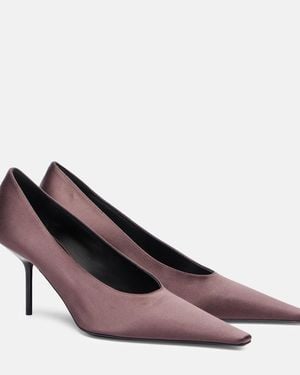 Victoria Beckham 75 Satin Court Shoes - Purple