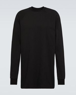 Rick Owens Baseball Cotton Jersey Sweatshirt - Black