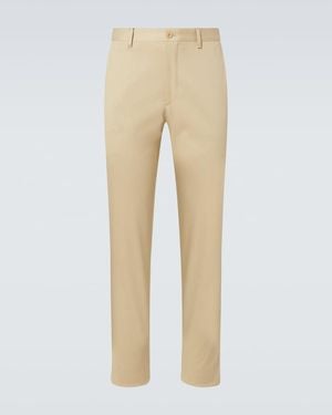 Etro Slim-Fit Cotton-Blend Gabardine Trousers - Natural