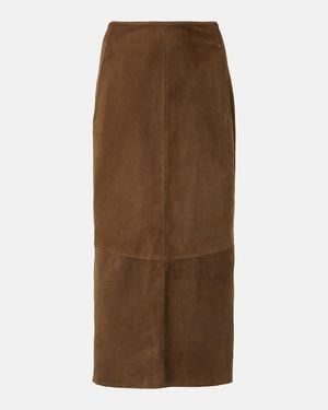 Vince Suede Pencil Skirt - Brown