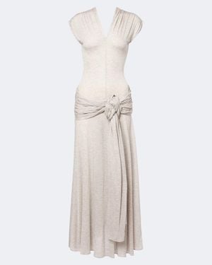 JW Anderson Draped Jersey Maxi Dress - White