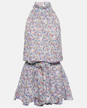 Poupette Bianca Floral Minidress - White