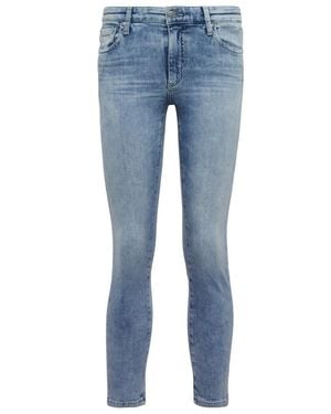 AG Jeans Prima Crop Mid-rise Skinny Jeans - Blue