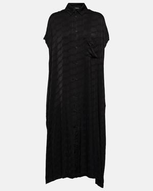 Balenciaga Bb Midi Shirt Dress - Black