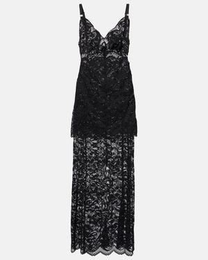 Rabanne Lace Maxi Dress - Black