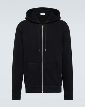 Sunspel Loopback Cotton Hoodie - Black