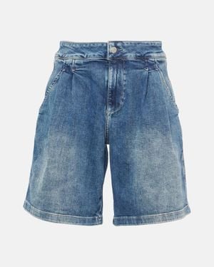 AG Jeans High-Rise Denim Shorts - Blue